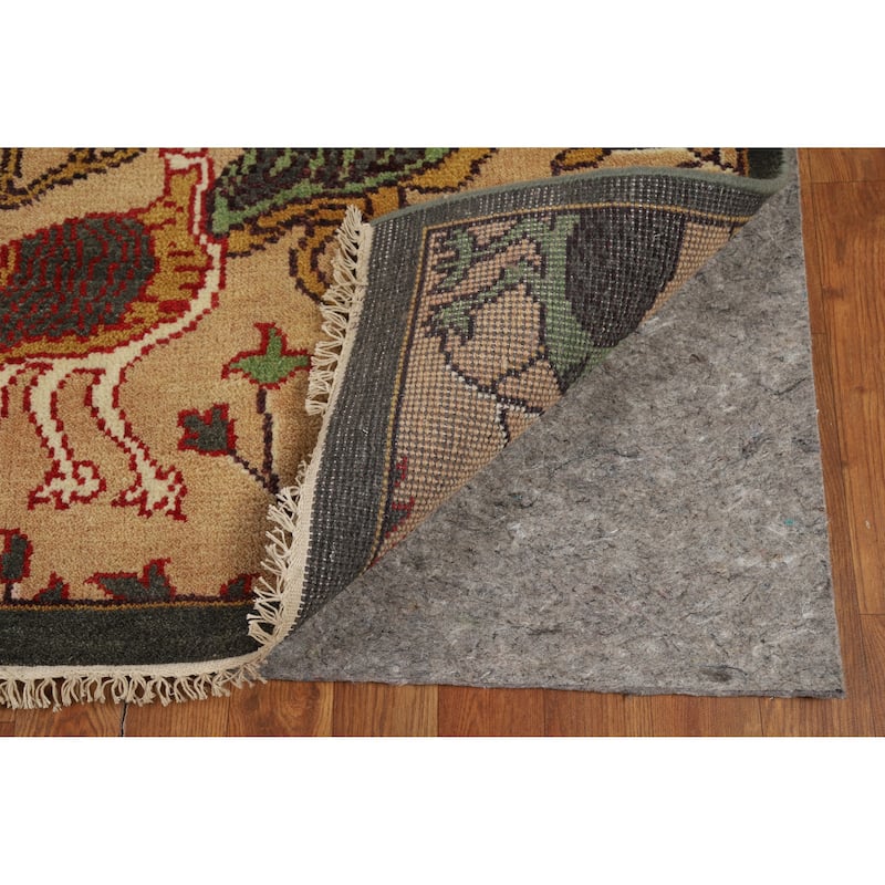 Animals Design Ziegler Area Rug Hand-Knotted Oriental Wool Carpet - 7'11" x 9'10"