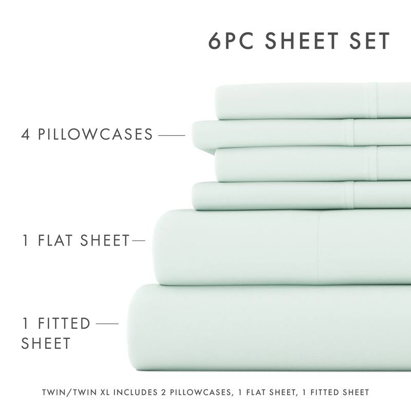 Soft Essentials Ultra-soft Deep Pocket 6-piece Microfiber Sheet Set