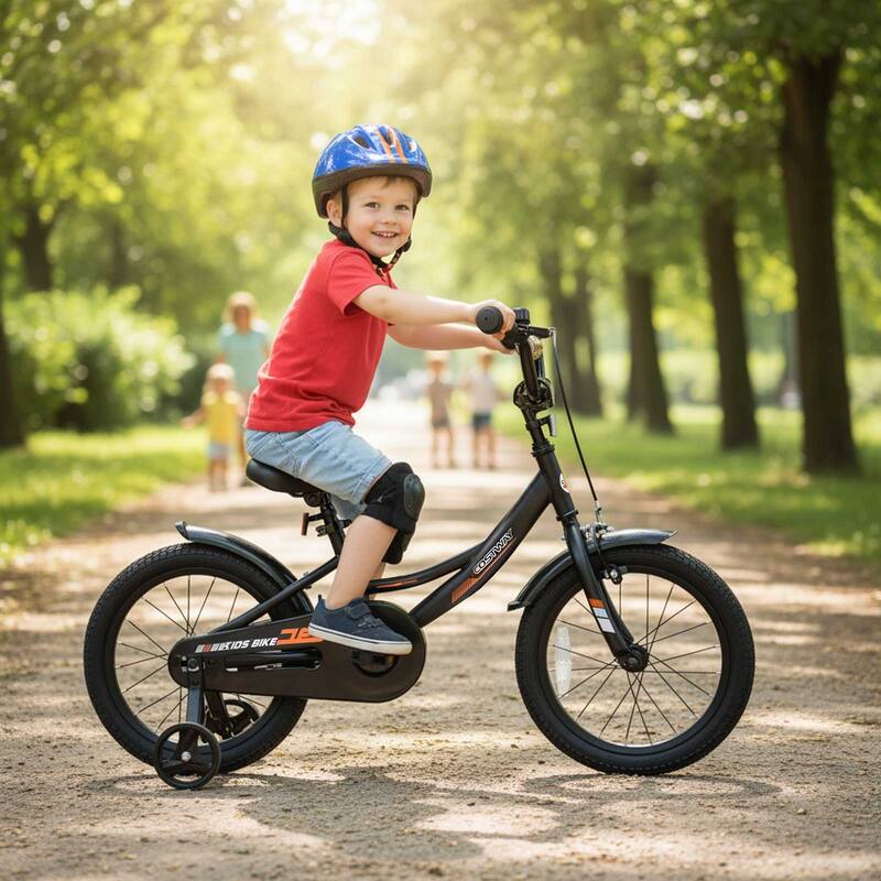 Costway 14" Kids Bike with Removable Training Wheels Adjustable Seat & - See Details