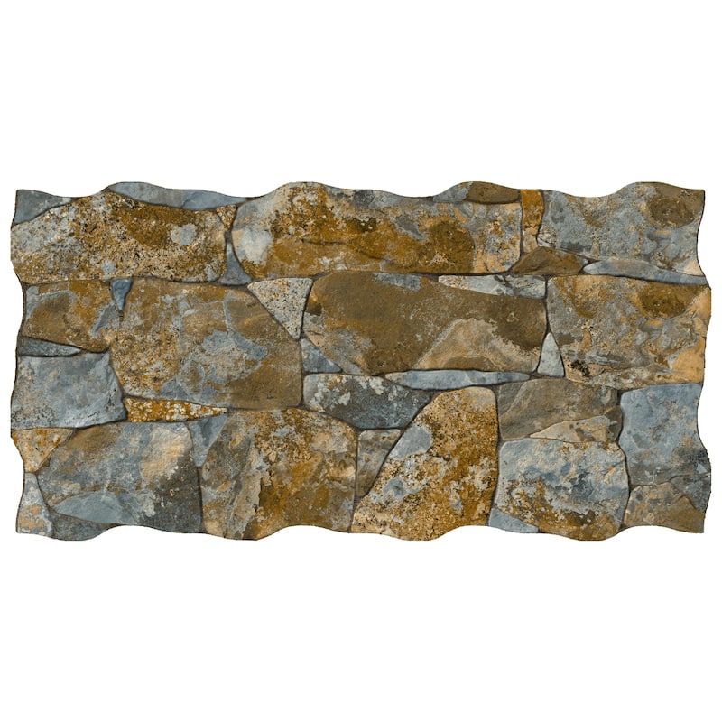 Merola Tile Caldera Vulcano Oxido 12-5/8" x 25-1/8" Porcelain Floor and Wall Tile
