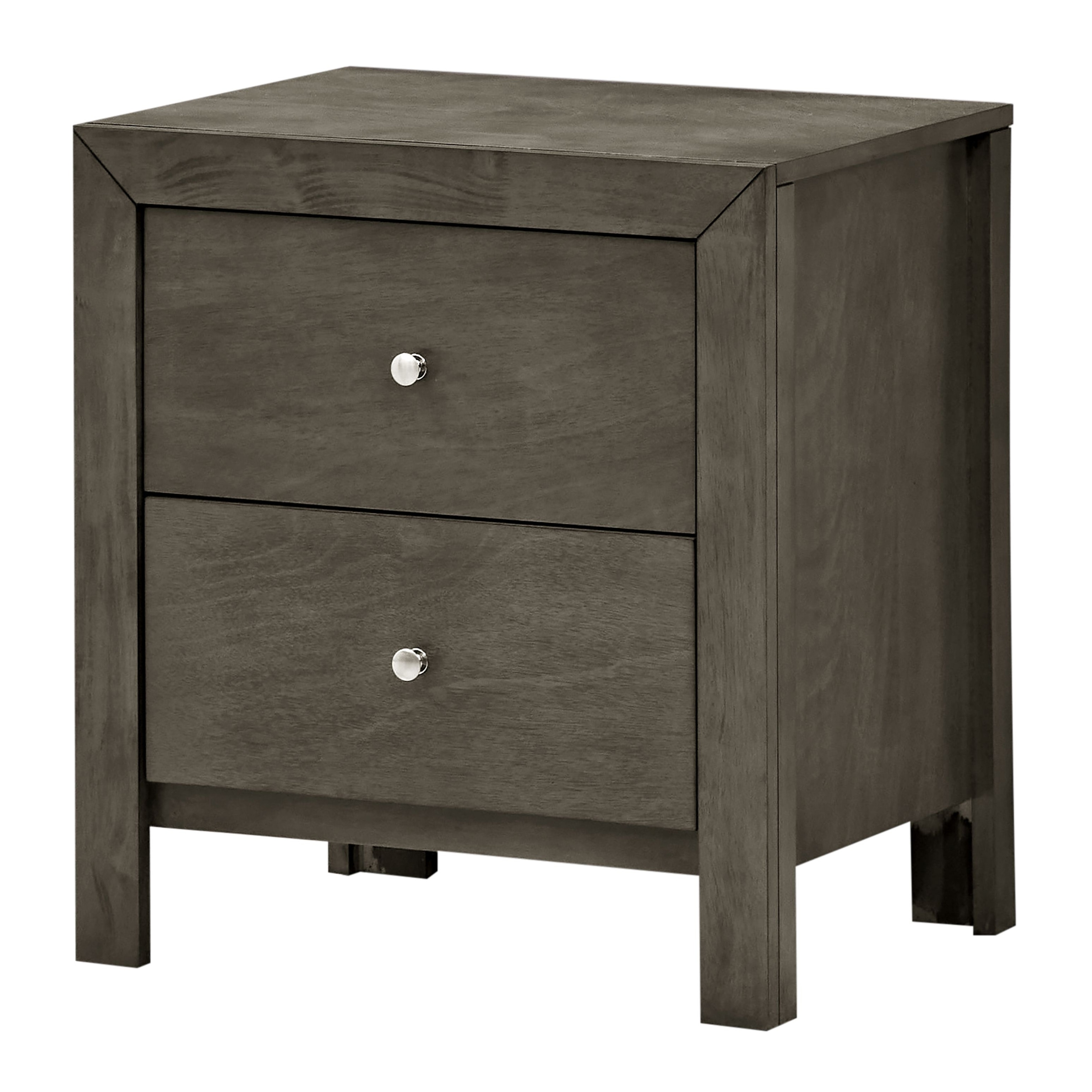 Burlington Wood Nightstand with 2 Drawers for Bedroom Storage-image