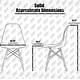 preview thumbnail 2 of 17, Plastic Eiffel Chairs Solid Wood Legs Molded Modern Armless Side Dining For Kitchen Work Office