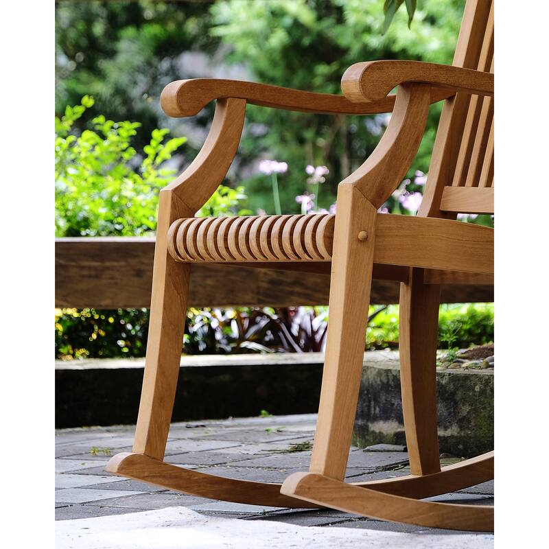 Cambridge Casual Chara 3-piece Teak Outdoor Rocking Chair Chat Set