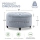 preview thumbnail 18 of 64, Tufted Large Round Storage Ottoman Footrest Beige/ Grey/ Blue