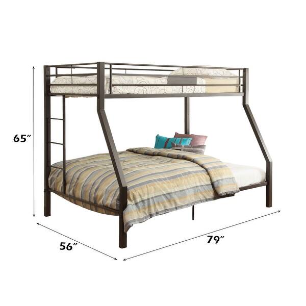 Twin/Full Bunk Bed with 20+20 Slat System & Built-in Ladder