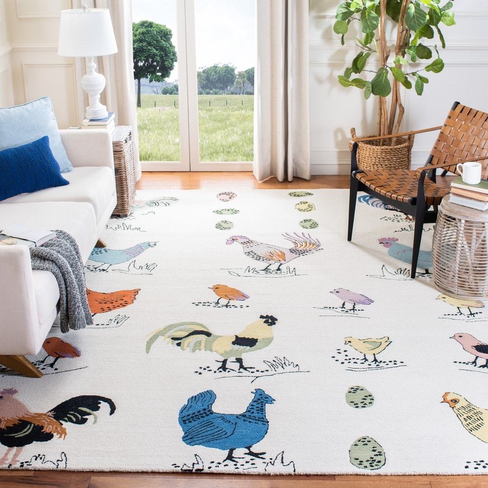 SAFAVIEH Handmade Novelty Tuulevi Novelty Wool Rug