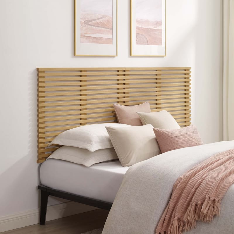 Render Wall Mount King Headboard - Oak