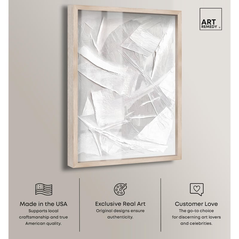 Thick White Texture II Shadowbox by Art Remedy