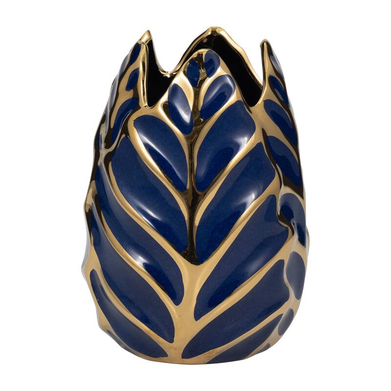 Sagebrook Home Leaf Ceramic Accent Vase