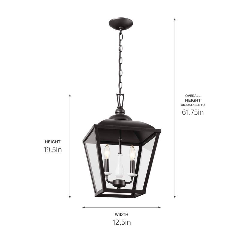 Kichler 52474 Dame 2 Light 13" Wide Taper Candle Pendant