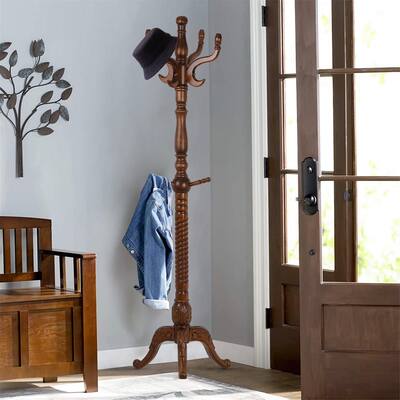 23.6" Wide Luxury Solid Wood Freestanding Coat Rack