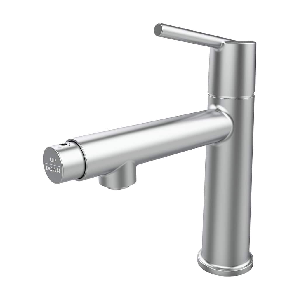 Bathroom Sink Faucet with Single Handle and Dual Water Modes - 7.71" x 4.68" x 9.21"