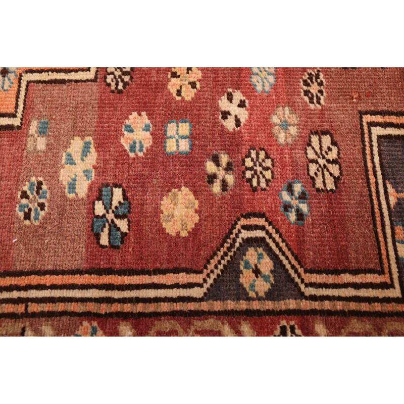 ECARPETGALLERY Hand-knotted Antalya Vintage Dark Red Wool Rug - 6'6 x 9'9
