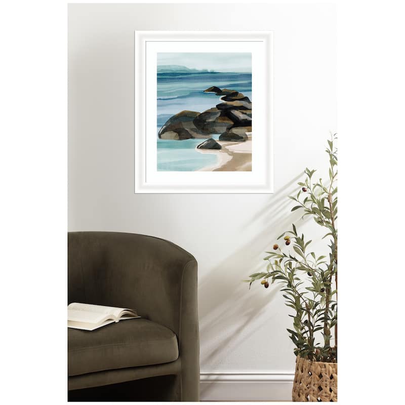 Kate and Laurel Framed Art Ocean Breeze ll by Nikita Jariwala
