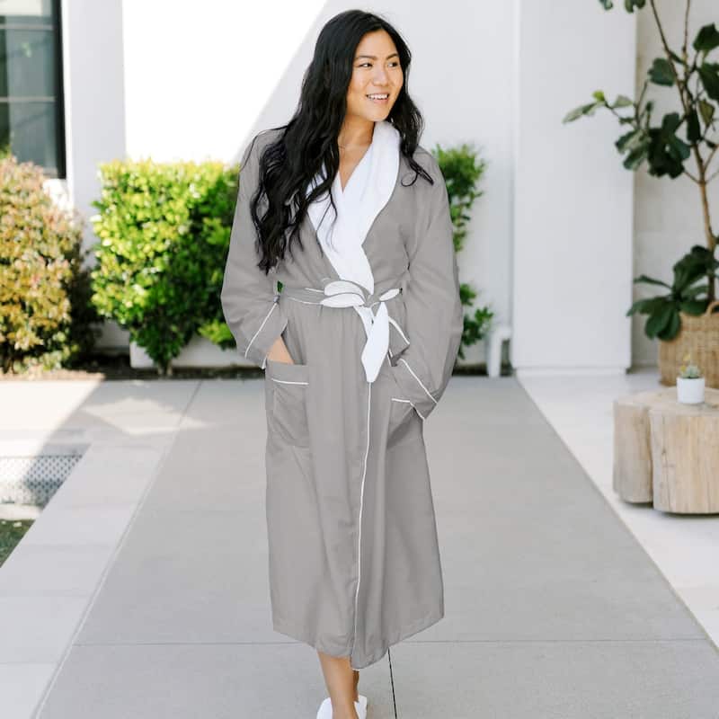 Jennifer Adams Luxury Plush Bathrobe - S - Graphite