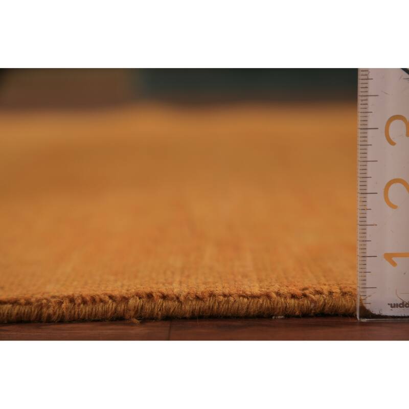 Orange Yellow Modern Gabbeh Oriental Area Rug Hand-Knotted Wool Carpet - 5'3" x 8'1"