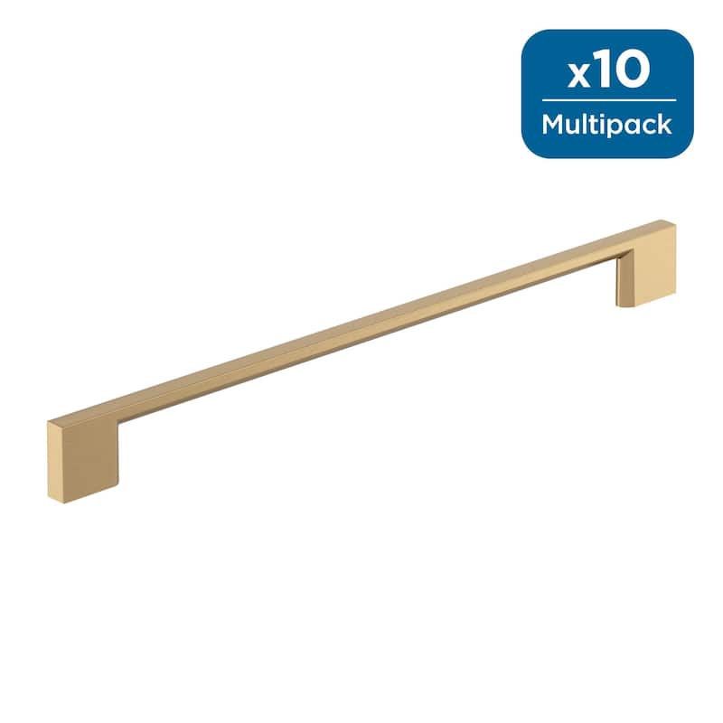 Amerock Cityscape Cabinet or Furniture Pull - 10-1/16 inch (256mm) Center-to-Center - Champagne Bronze