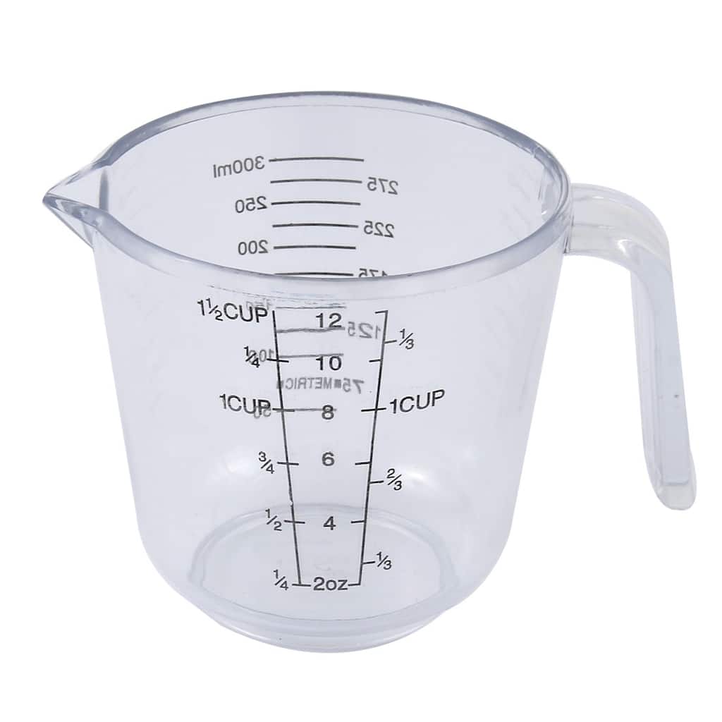 Kitchen Graduated Scale Liquid Solid Beaker Measuring Cup Clear 300ml