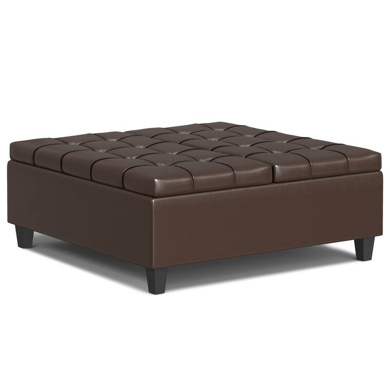 WYNDENHALL Elliot 40 inch Wide Transitional Square Table Ottoman