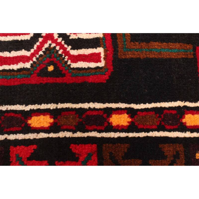 ECARPETGALLERY Hand-knotted Teimani Black Wool Rug - 2'11 x 5'0