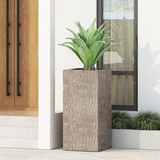 Littell Outdoor  Cast Stone Planter by Christopher Knight Home