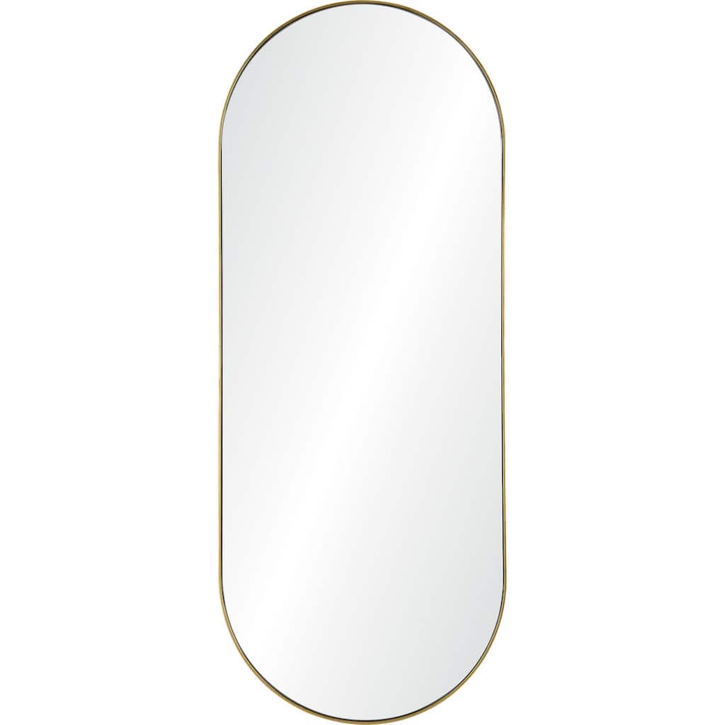 60" Gold Finished Framed Oval Glass Wall Mirror