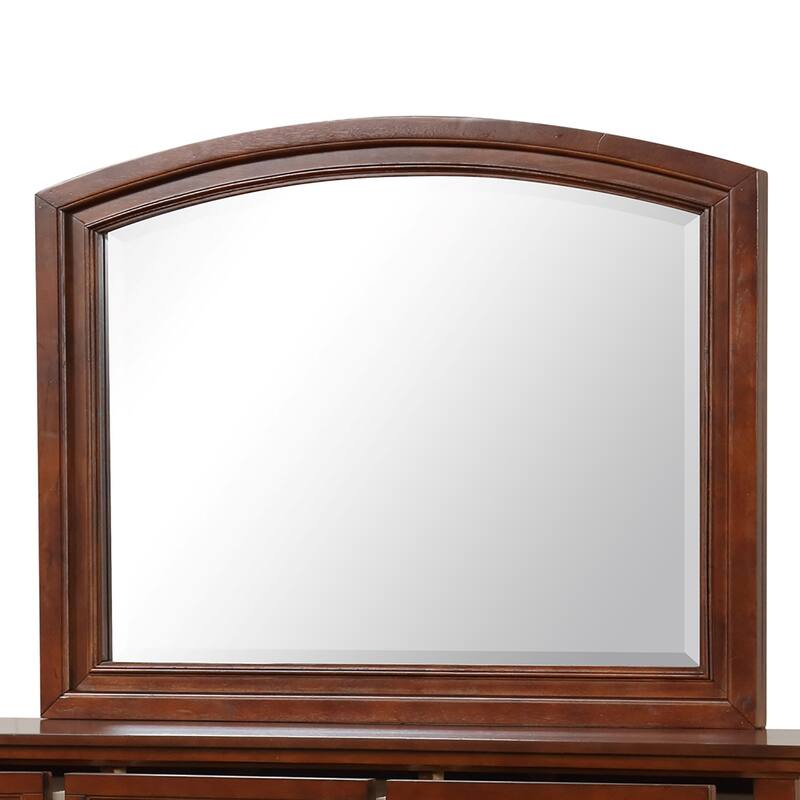 Framed Arch Wooden Dresser Mirror - 42" - Red