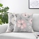 preview thumbnail 2 of 3, Sweet Jojo Designs Grey Watercolor Floral Girl 18in. Decorative Accent Throw Pillow Covers (Set of 2) Pink Shabby Chic Farmhouse