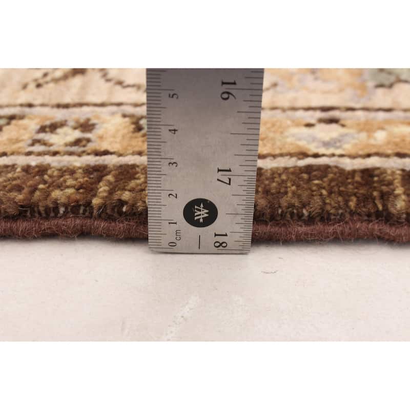 ECARPETGALLERY Hand-knotted Peshawar Oushak Dark Brown Wool Rug - 4'0 x 6'3