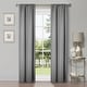 preview thumbnail 128 of 191, Classic Modern Solid Blackout Curtain Set by Miranda Haus 2PC- 26" X 84" - Silver