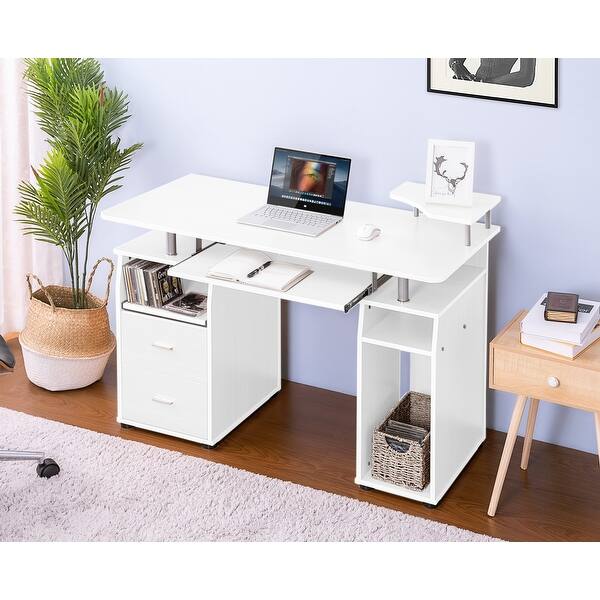 Shop Essential Home Office Computer Desk With Pull Out Keyboard