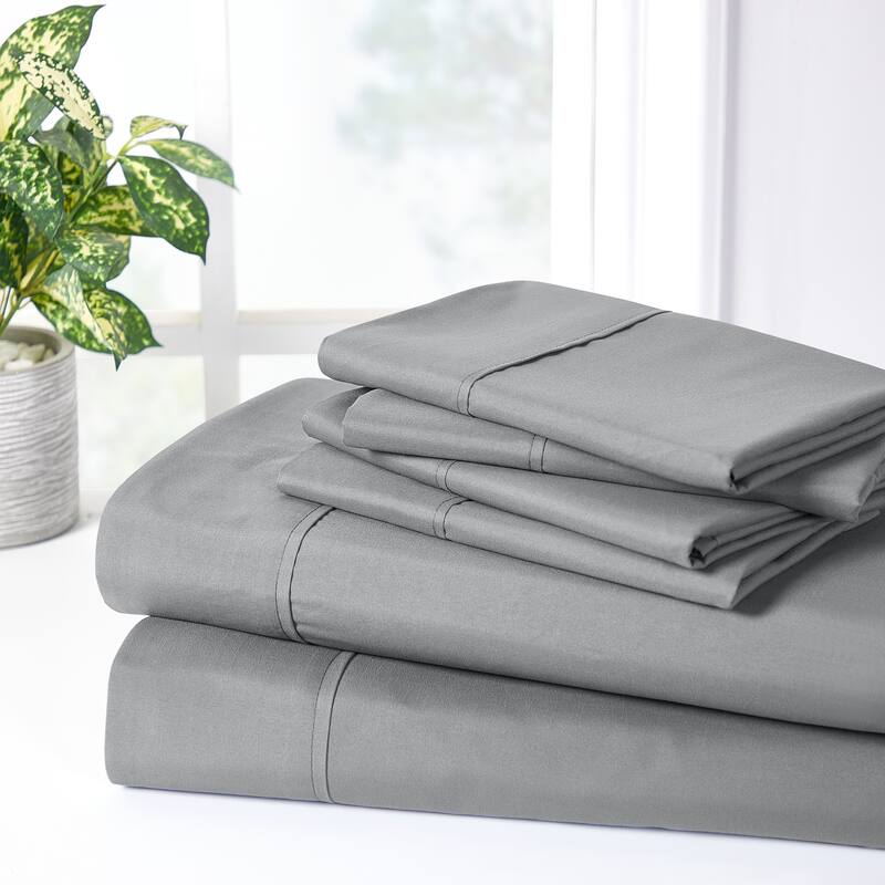 Bibb Home 2000 Count 6-Piece Rayon from Bamboo Sheet Set