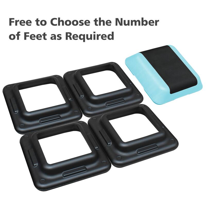 Height-Adjustable Step Aerobics Riser Platform Fitness Equipment