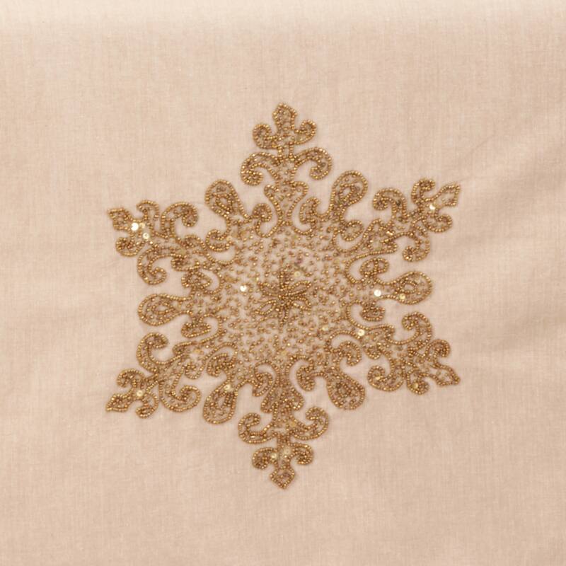 Beaded Table Runner With Snowflake Design