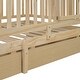 preview thumbnail 47 of 58, Wood Daybed with Fence and 2 Drawers,Split into Floor Bed and Sofa Bed