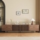 preview thumbnail 25 of 36, Stylish mid-century modern TV stand for up to 80" TVs. Ample storage for media devices, cable management. easy assembly.