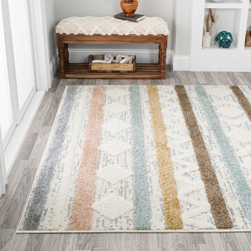 JONATHAN Y Aileen Beach Strie' Striped Area Rug