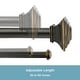 preview thumbnail 9 of 9, Kenney® Mission 1" Premium Decorative Window Double Curtain Rod, 36-66", Oil Rubbed Bronze