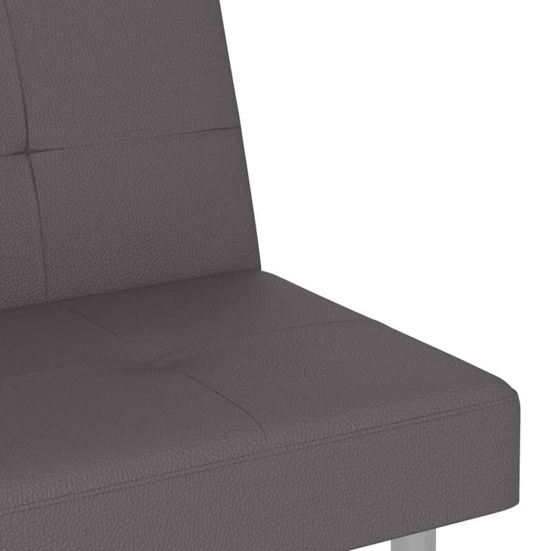 vidaXL Sofa Bed Foldable Sleeper Sofa Couch Bed with Cup Holders Faux Leather - 78.7" x 35" x 27.6"