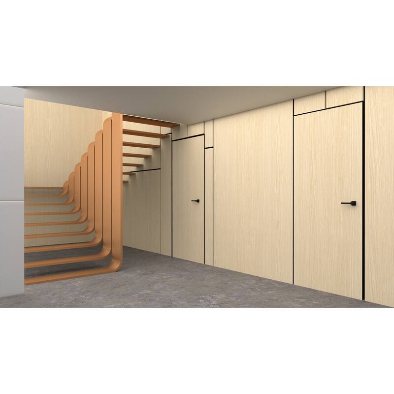 Solid Hidden Door with Handle Planum 0010 Light Oak
