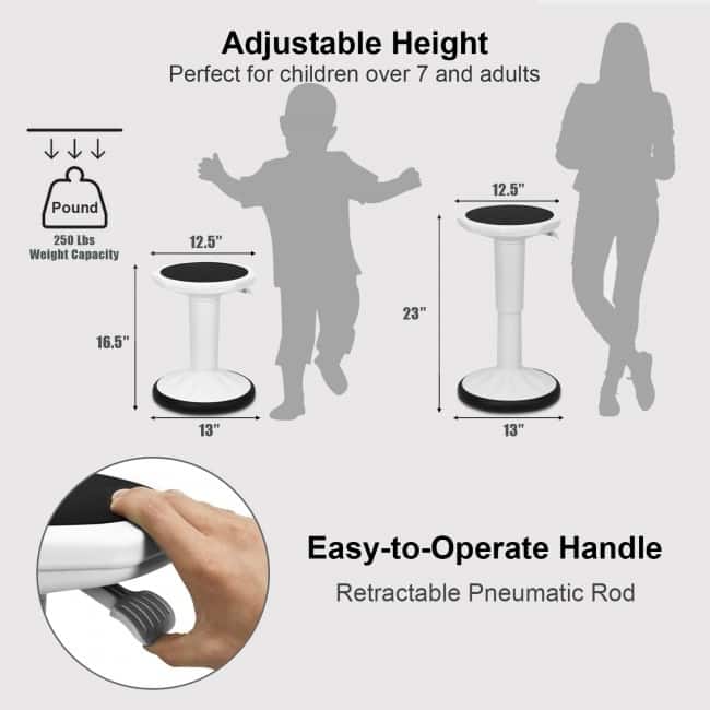 Height Adjustable Active Learning Stool Wobble Chair