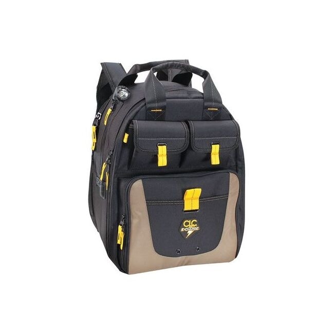 CLC Custom Leathercraft ECPL38 E Charge Lighted USB Charging Tool Backpack 36 Pocket