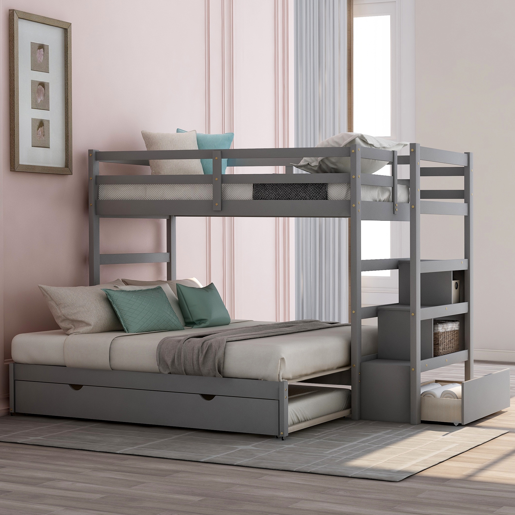 King size double bunk bed best sale