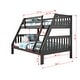 preview thumbnail 2 of 7, Twin over Full Mission Dark Grey Bunk Bed