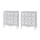 preview thumbnail 4 of 22, Pallantium Farmhouse 30"Tall Distressed 3-Drawer Nightstand With Solid Wood Legs and Adjustable Feet Set Of 2 by HULALA HOME