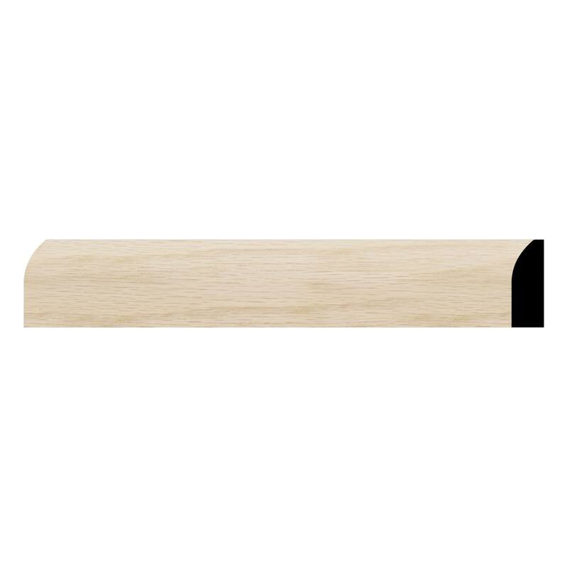 WM827: 3/8-in D x 1-1/4-in W x 96-in L Americraft Solid Hardwood Stain Grade Modern Stop Moulding - White Oak