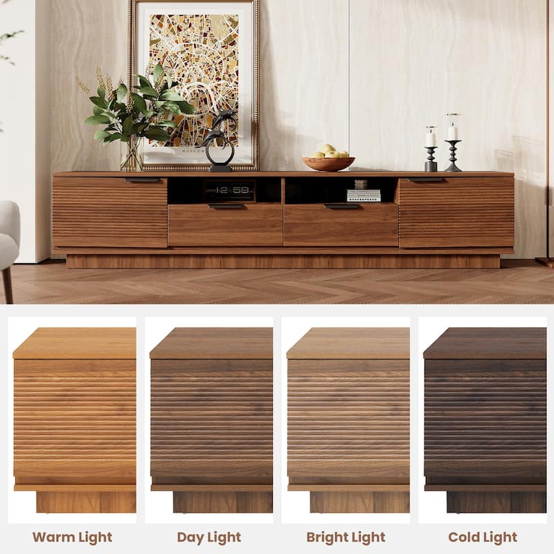 78 in with Soft-Closing Hinges TV Stand for TVs up to 85 in - n/a