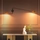 preview thumbnail 2 of 9, 2-Light Mid-Century Modern Brass Sputnik Long Arm Double Wall Sconce for Hallways, Bedroom - 53.9 in. W x 13.8 in. H x 9.8 in. D