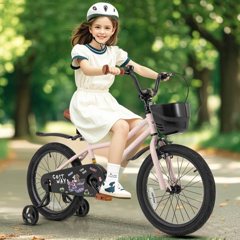 Costway 12"/14"/16"/18" Kid’s Bike with Training Wheels Adjustable