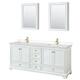 Option White / Carrara Cultured Marble Top / Brushed Gold